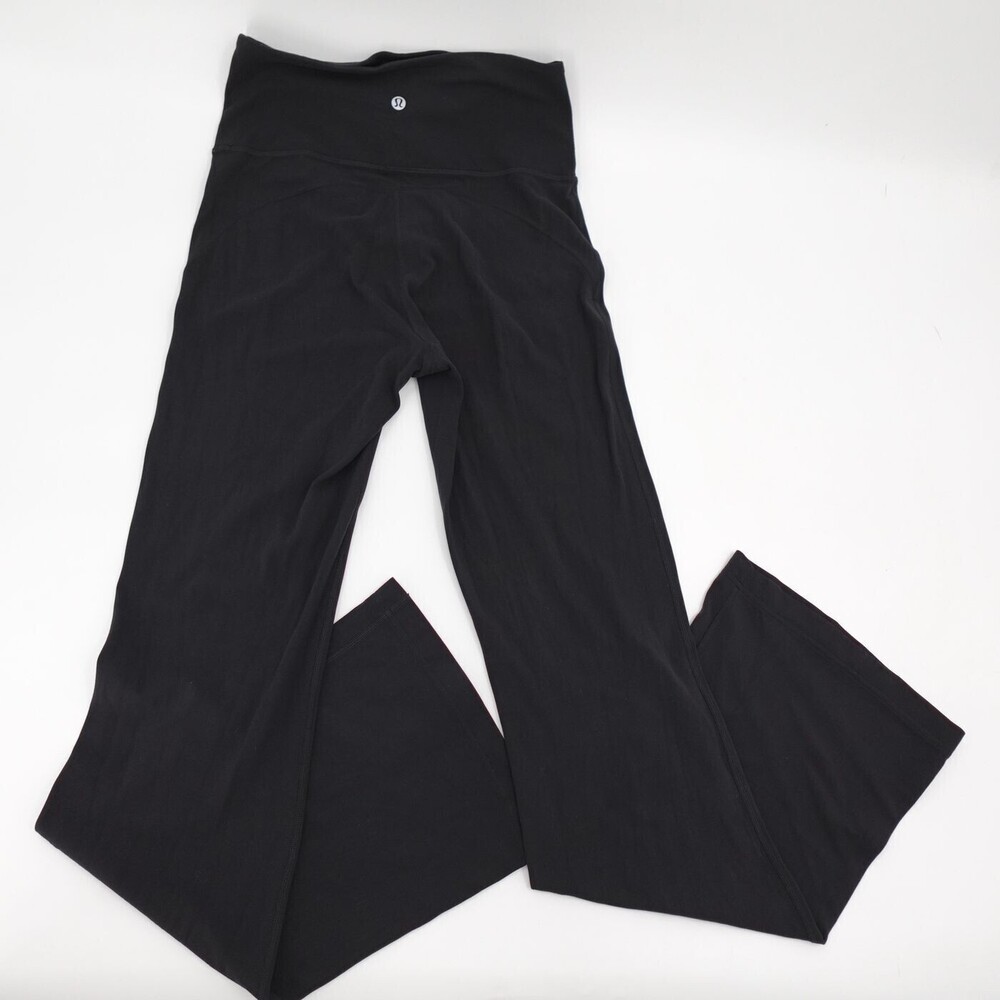 Lululemon Groove Pant Womens 8 Black Flare High Rise Stretch Yoga Athletic